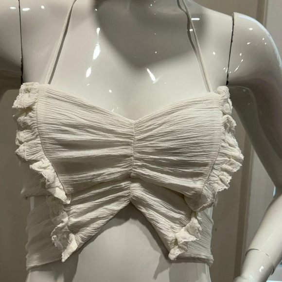 FREE PEOPLE ENDLESS SUMMER FLY AWAY HALTER CROPPED TOP - Picture 6 of 7